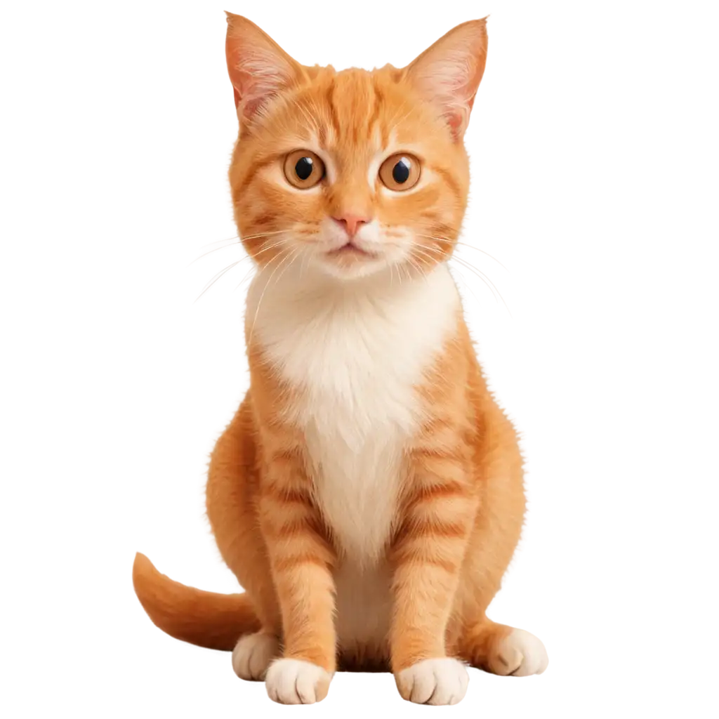 Cartoon-Orange-Cat-Sitting-PNG-Image-HighQuality-Transparent-Format-for-Creative-Use