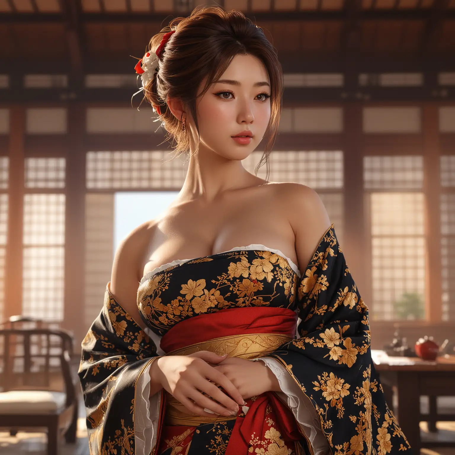 Japanese-Beauty-in-a-Luxury-Hall-FullBody-Portrait-with-Photorealistic-Details