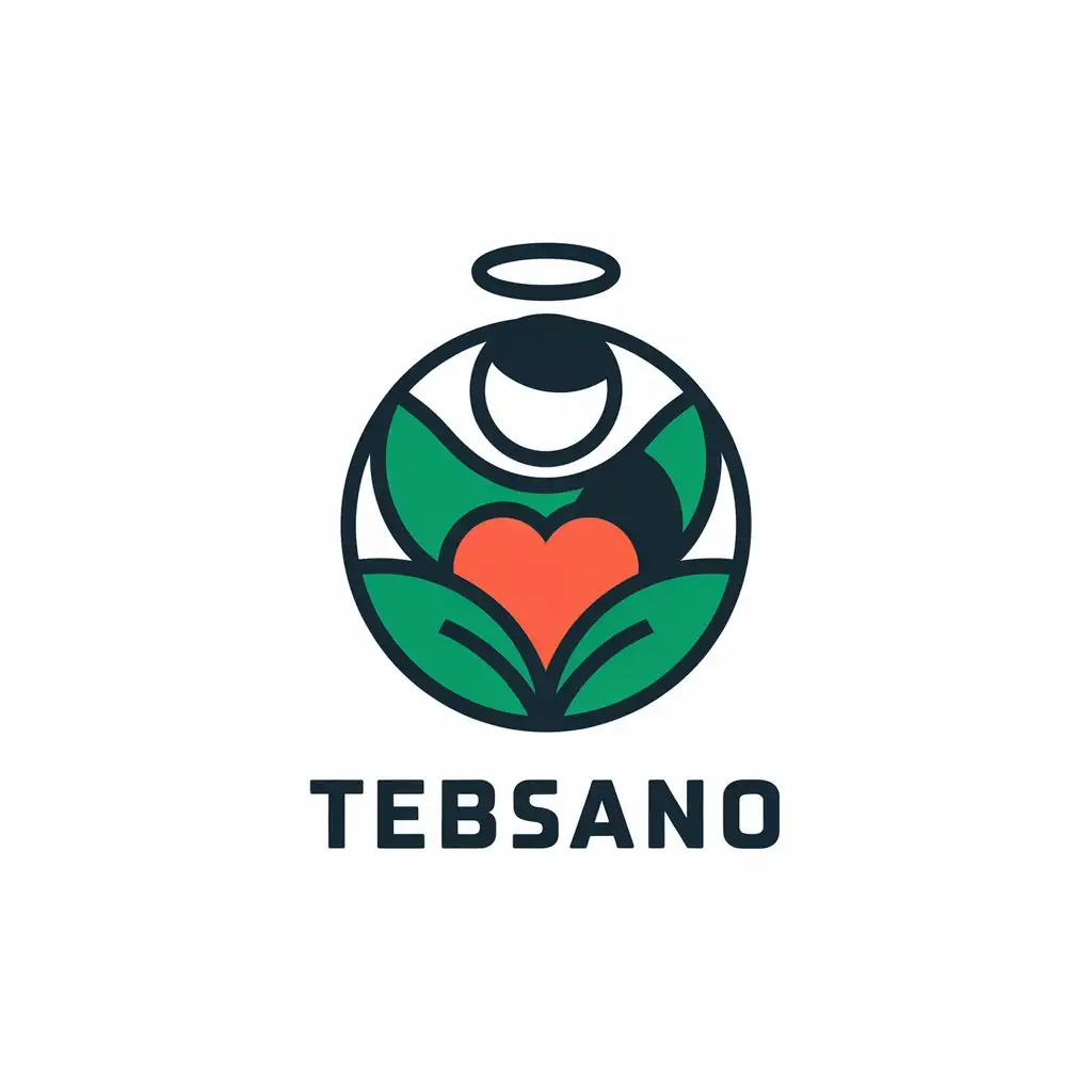 a vector logo design,with the text "TebSano", main symbol:a logo for a healthy and wellness site,Moderate,clear background