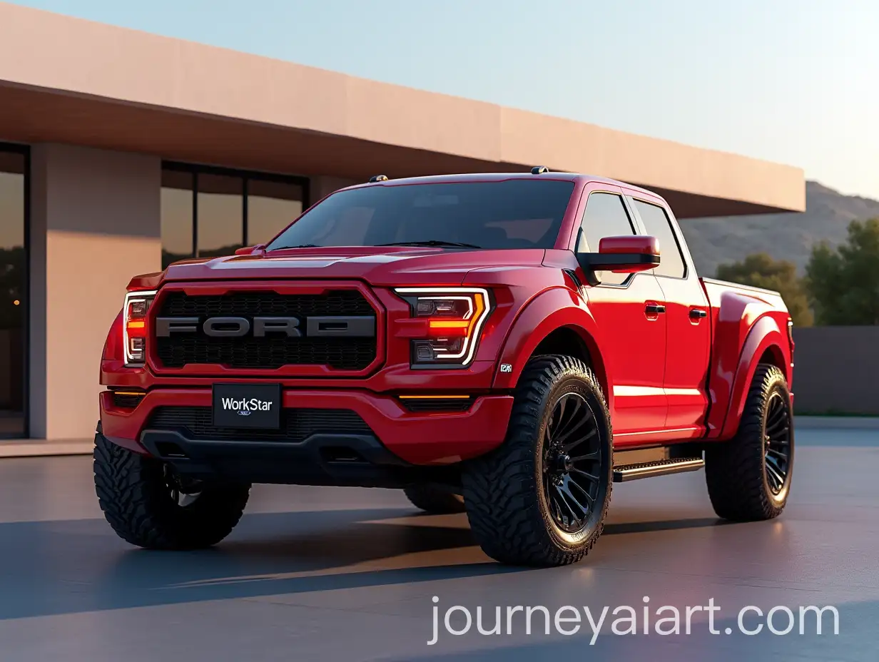 2025-WorkStar-Supertruck-in-Bold-Creamy-Red-with-Vibrant-Lights-and-Futuristic-Background