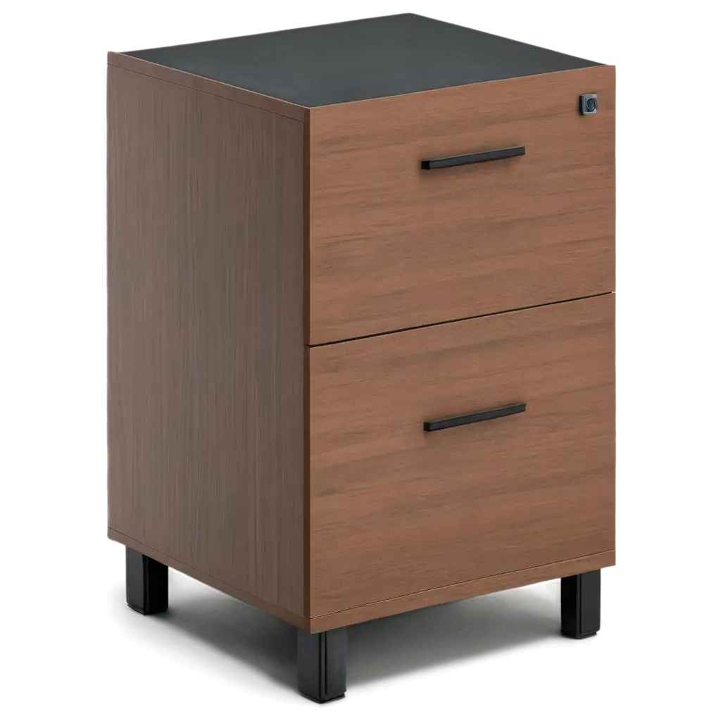 HighResolution-PNG-of-a-Sleek-Wooden-File-Cabinet-with-Metal-Handles-Perfect-for-Office-Furniture-Design