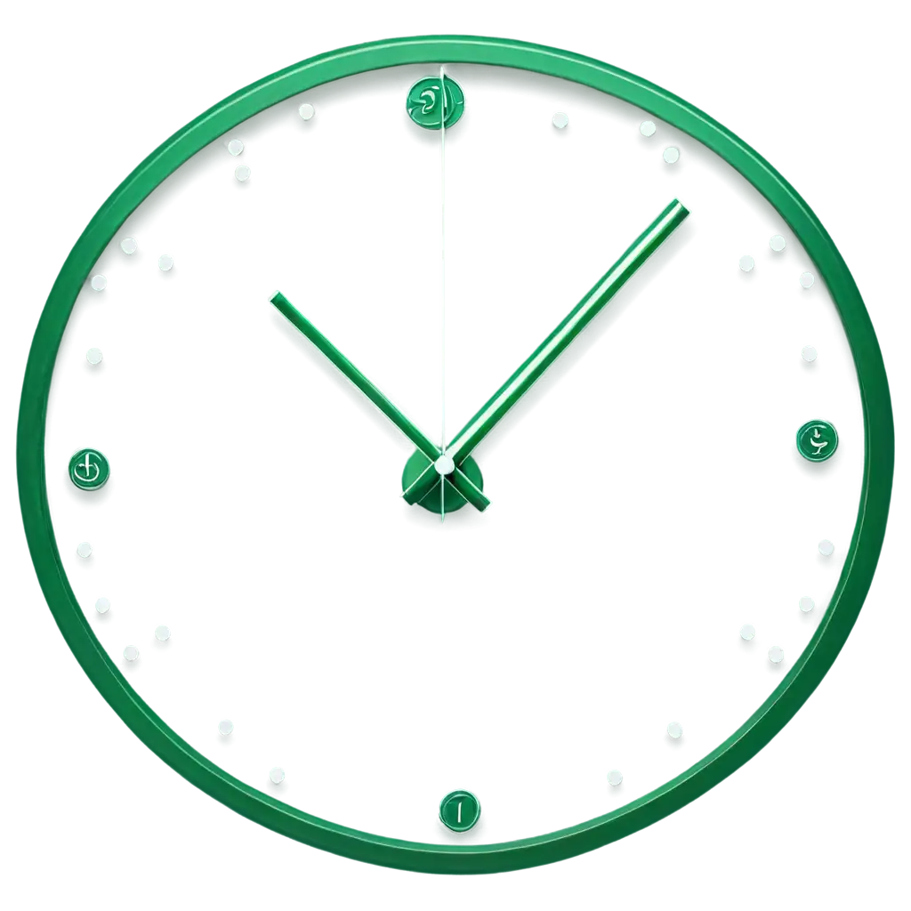 Enhance-Your-Content-with-a-HighQuality-PNG-Green-Clock-Image