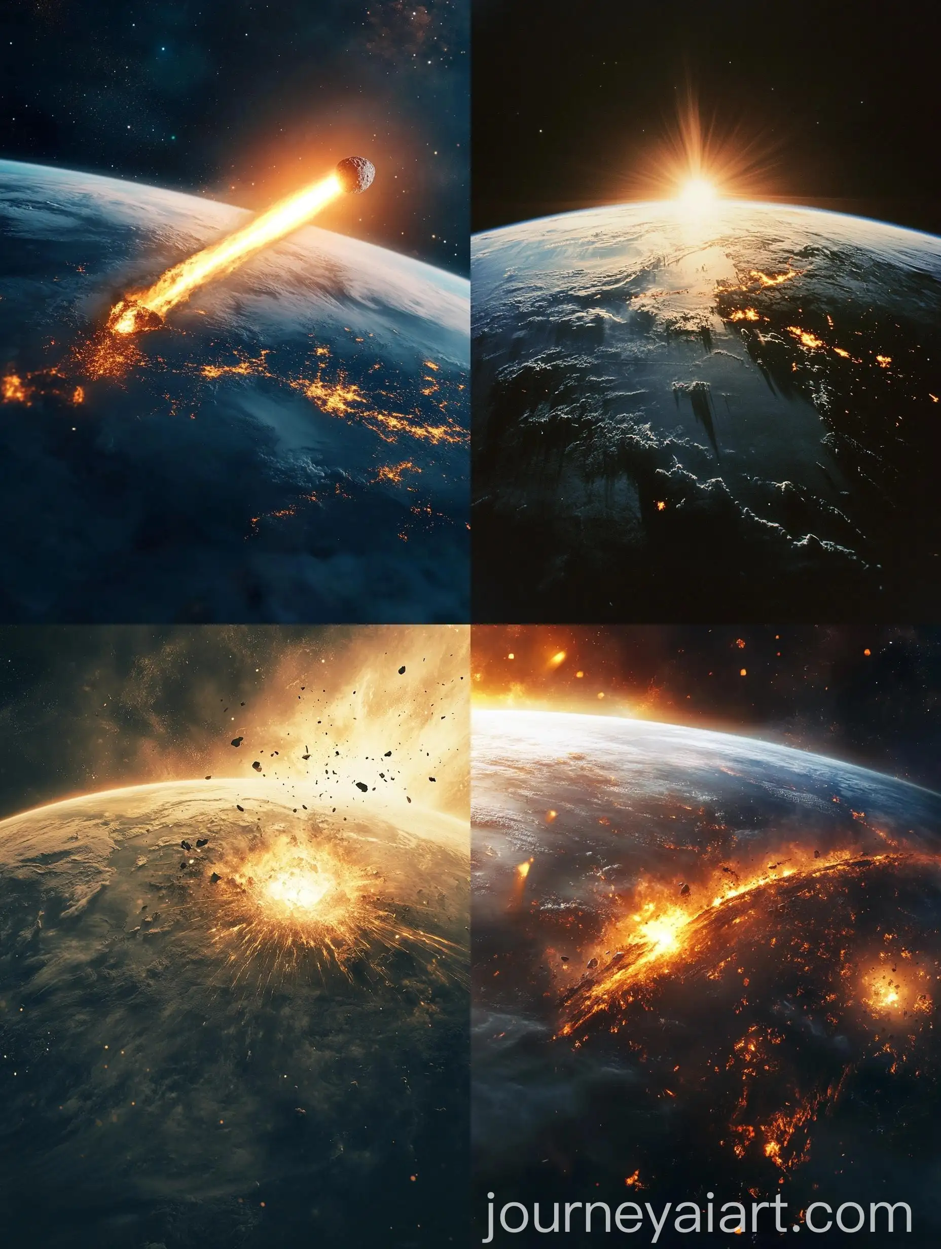 View-of-Earth-After-Meteorite-Impact-from-Space