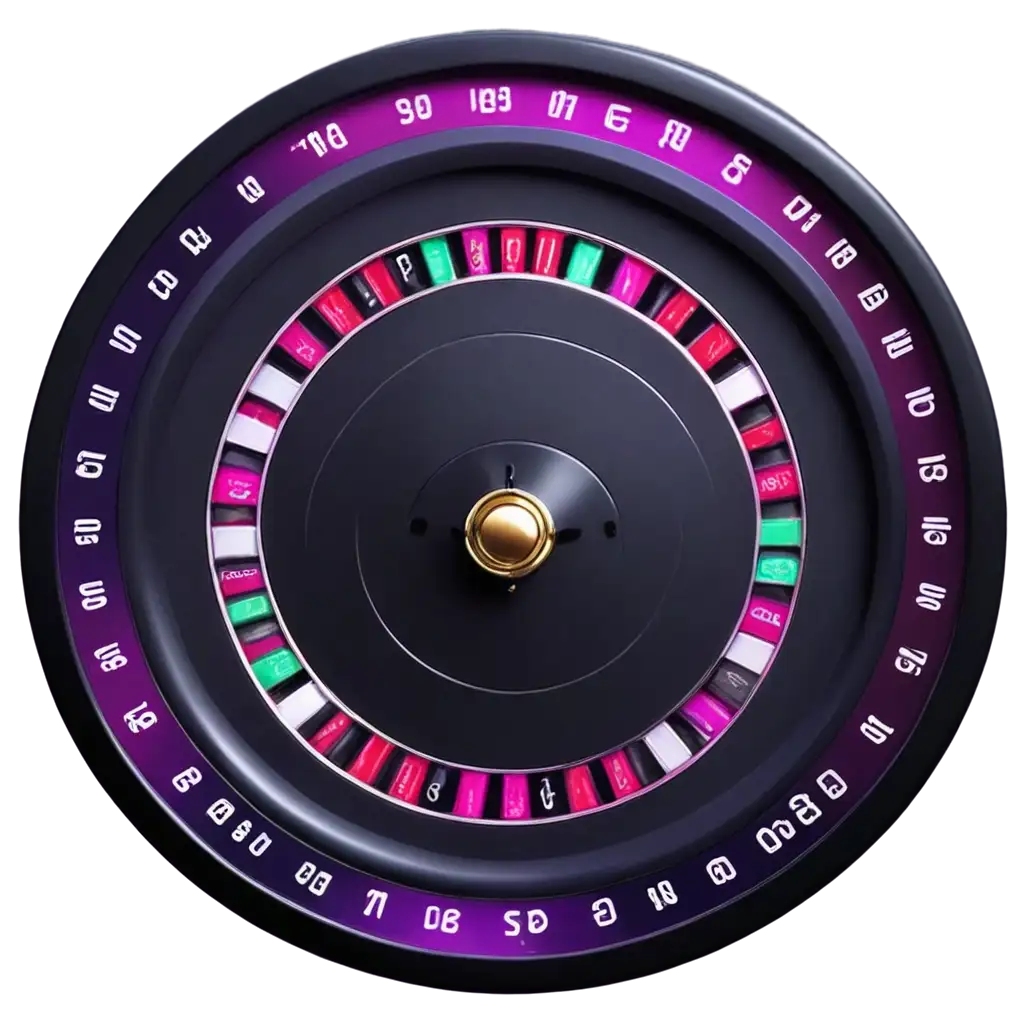 Roulette Wheel with 3d effect, and purple gradiant colour