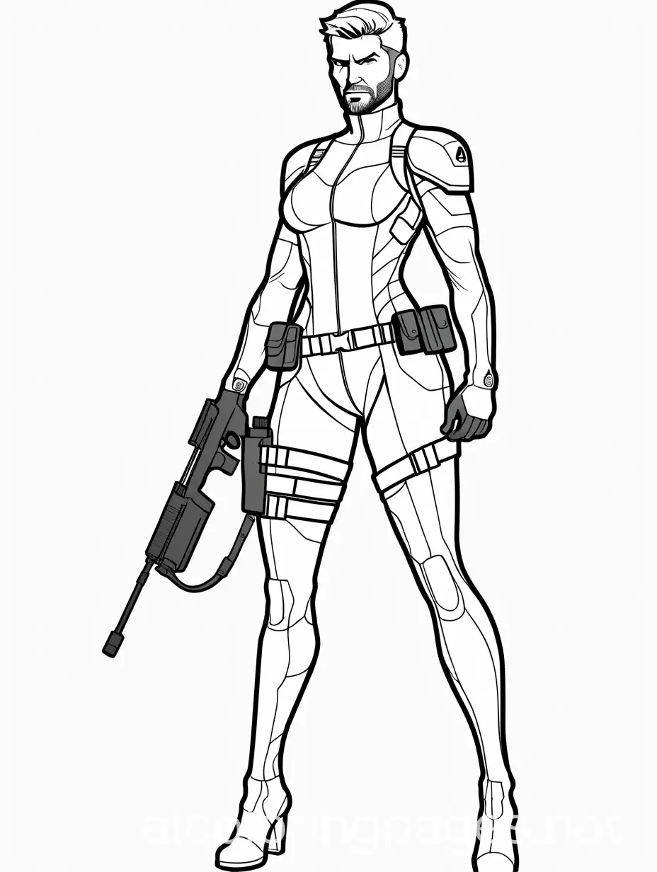 Splinter-Cells-Sam-Fisher-in-Bodycon-Dress-Coloring-Page