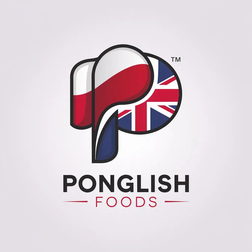 LOGO Design for Ponglish Foods Stylish Fusion of Polish and English Culinary Heritage