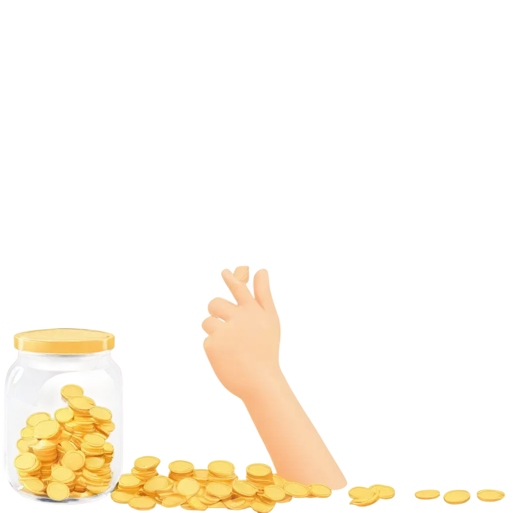 HighQuality-PNG-Vector-Illustration-of-a-Jar-with-Coins-for-Diverse-Uses