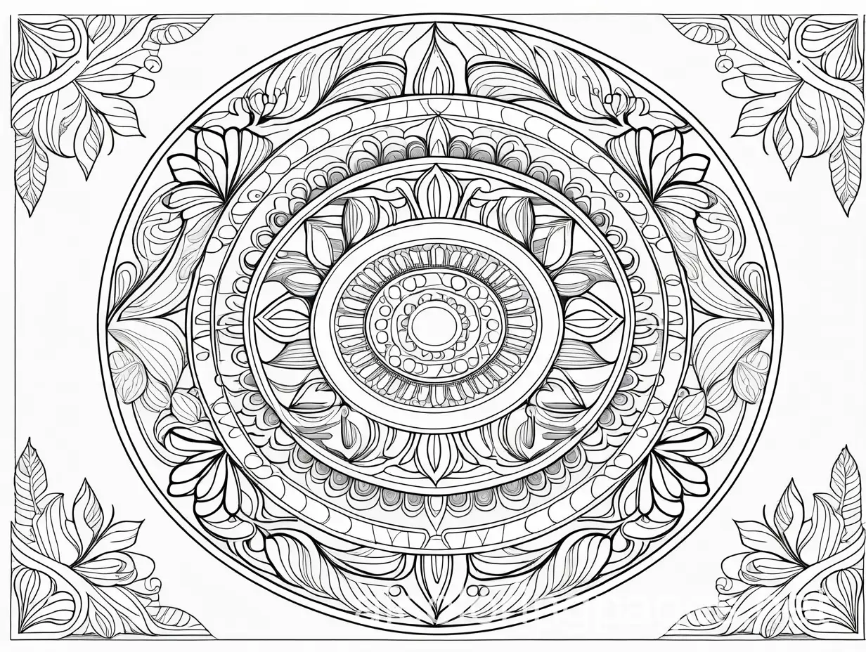 ForestThemed-Mandala-Coloring-Page