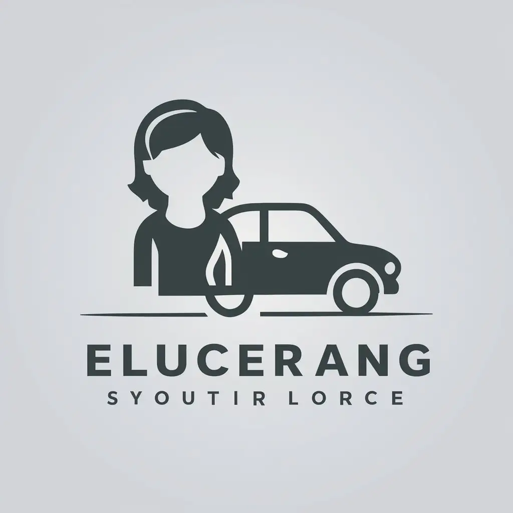 LOGO-Design-For-Woman-Car-Parking-Minimalist-Vector-Logo-with-Clear-Background