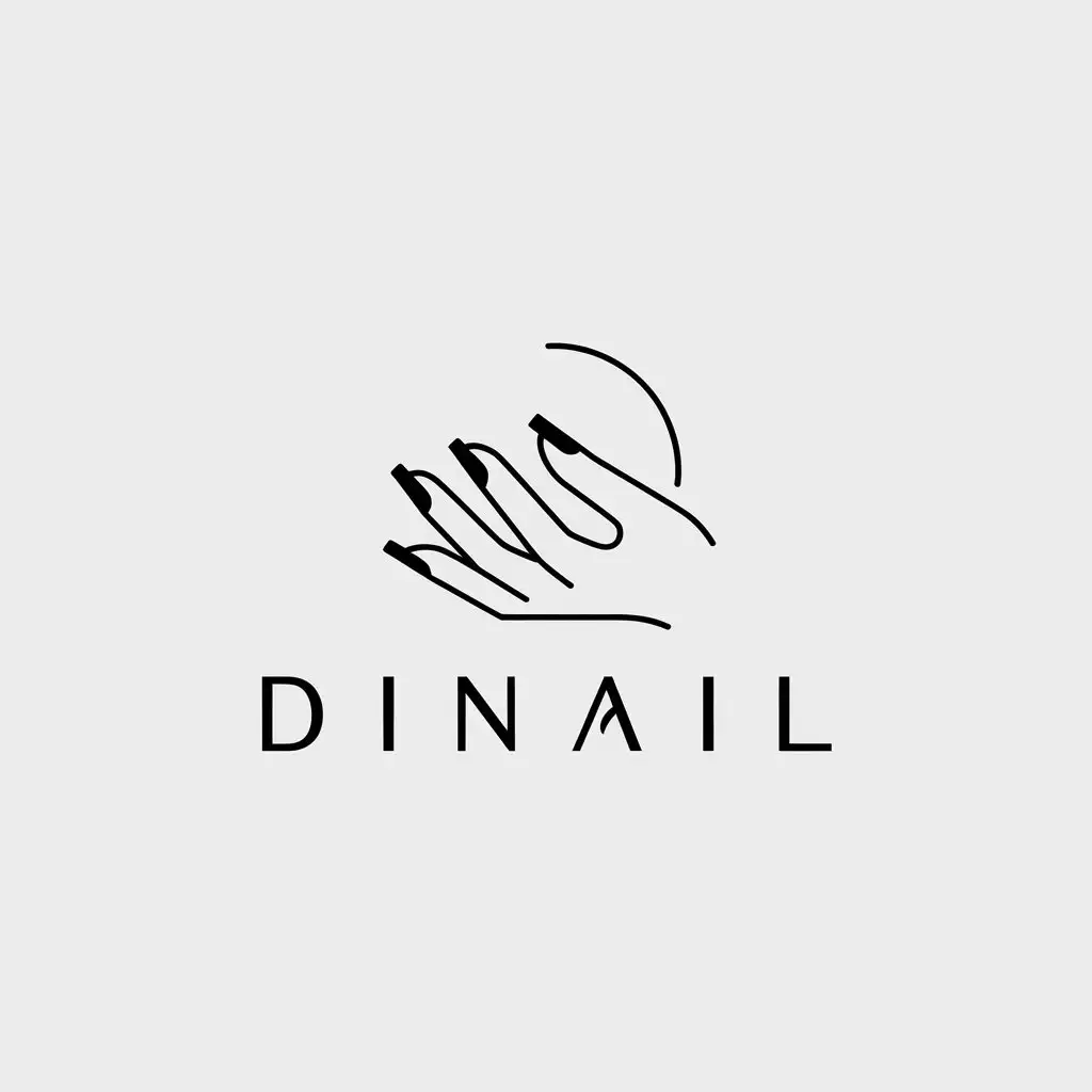 LOGO Design for DiNail Minimalistic Hand with Beautiful Nails for Real Estate Industry