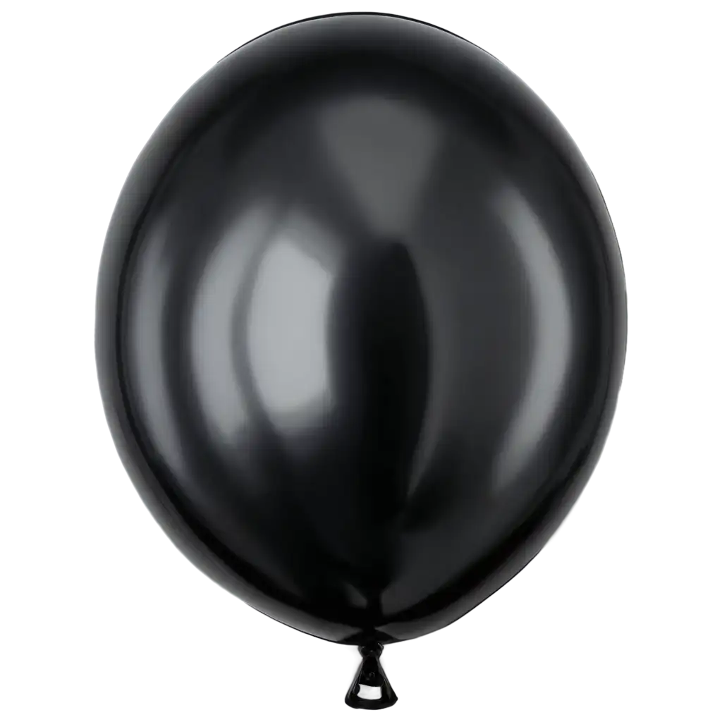 Black-Metallic-Balloon-PNG-A-Versatile-Asset-for-Creative-Projects