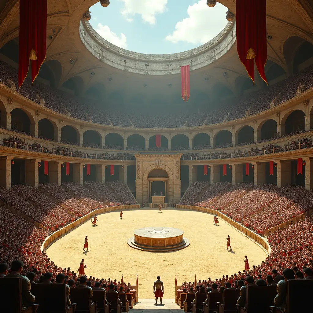 Medieval-Fantasy-Olympic-Arena-of-Aelibra-with-Spectators-and-Dramatic-Sunlight