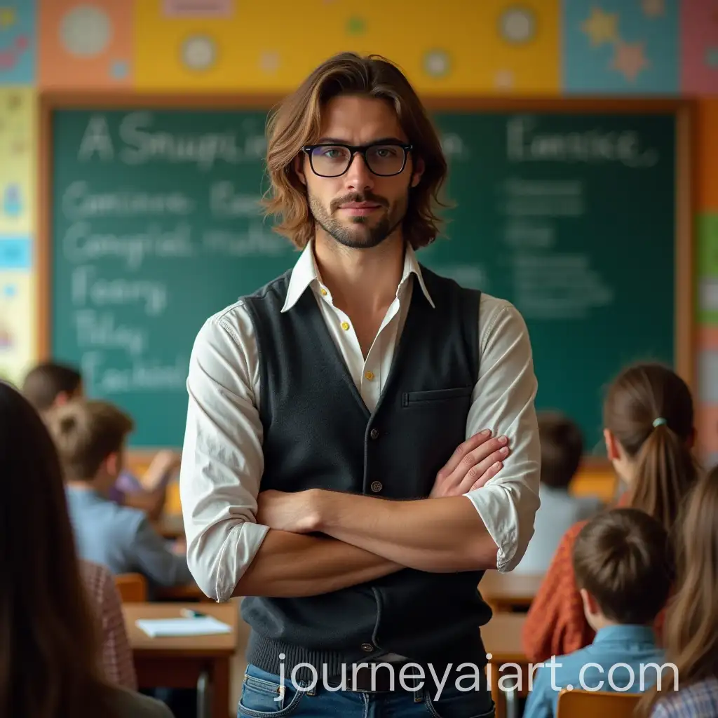 Confident-Teacher-in-Vibrant-Classroom-Setting