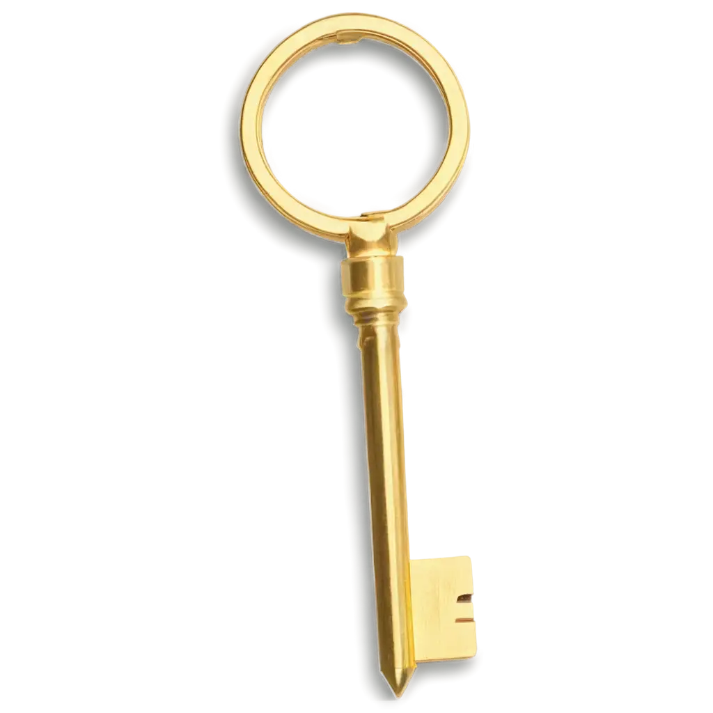 Golden-Modern-Key-PNG-Image-HighQuality-Transparent-Artwork-for-Versatile-Uses