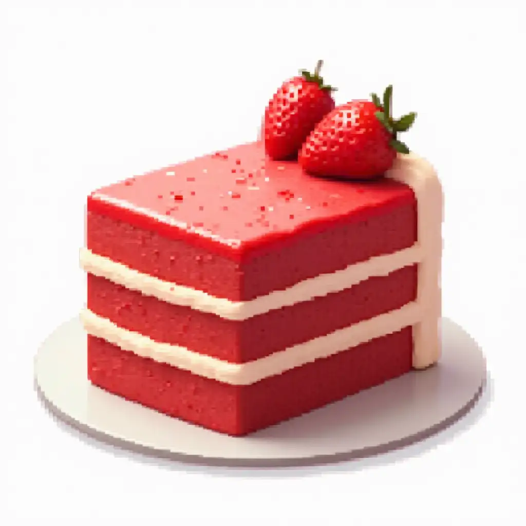 Generate a PNG red cake