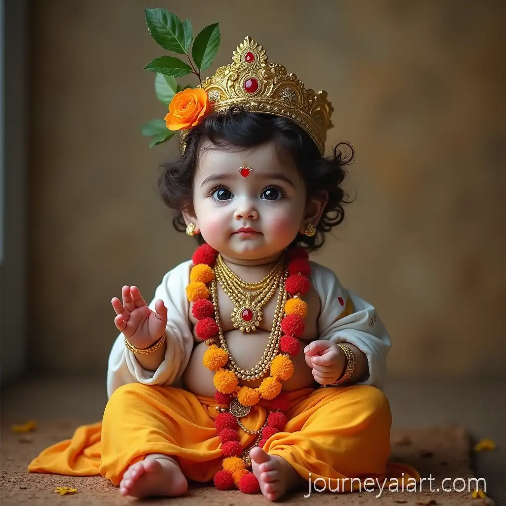 Baby-Krishna-in-a-Peaceful-PastBaby-Krishna-image-promptoral-Setting