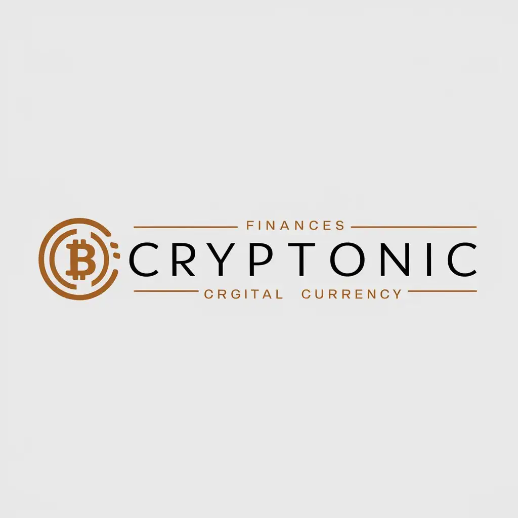 a logo design,with the text "CryptTonic", main symbol:Cryptocurrency, finances, financial operations,Moderate,be used in Finance industry,clear background