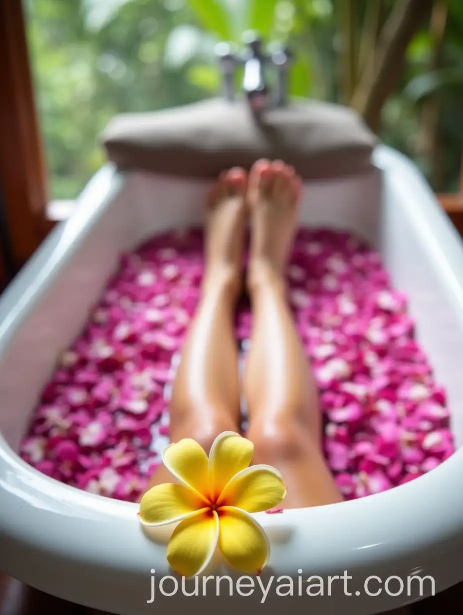 Serene-Bath-with-Floral-Petals-and-Bali-View