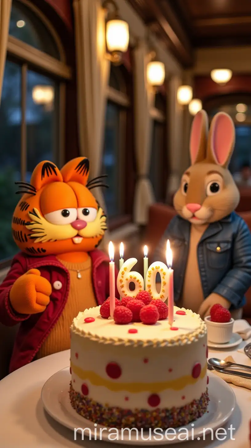 Luxurious Train Birthday Celebration with Garfield and Peter Rabbit