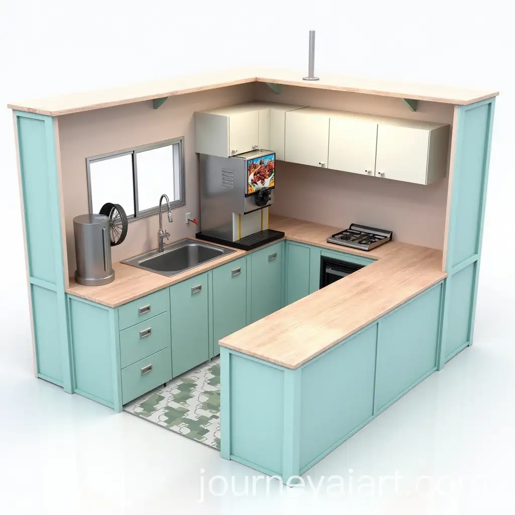 Compact-Ice-Cream-Food-Truck-Interior-Layout-Design