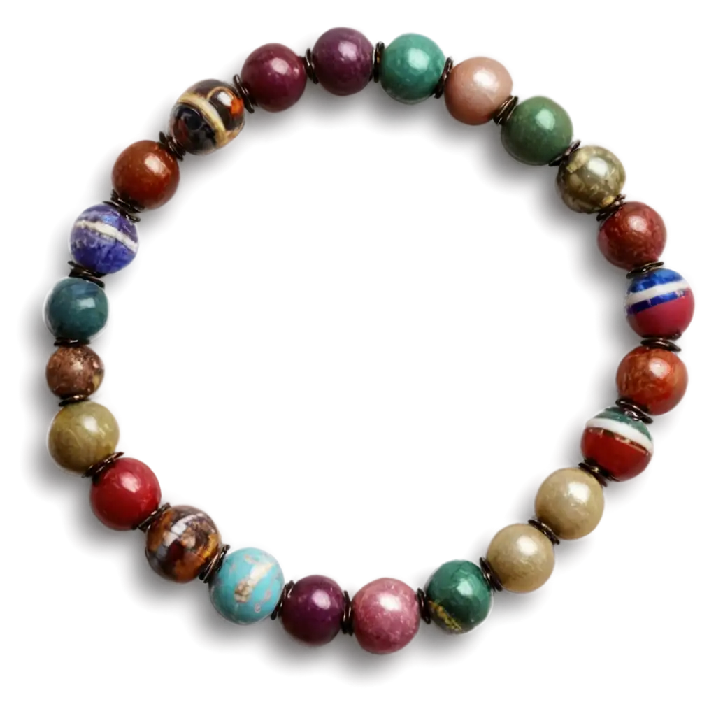 Bead-Bracelet-PNG-Image-HighQualityPNG-Bracelet-Usage-Scenarios-Transparent-Background-for-Versatile-Use