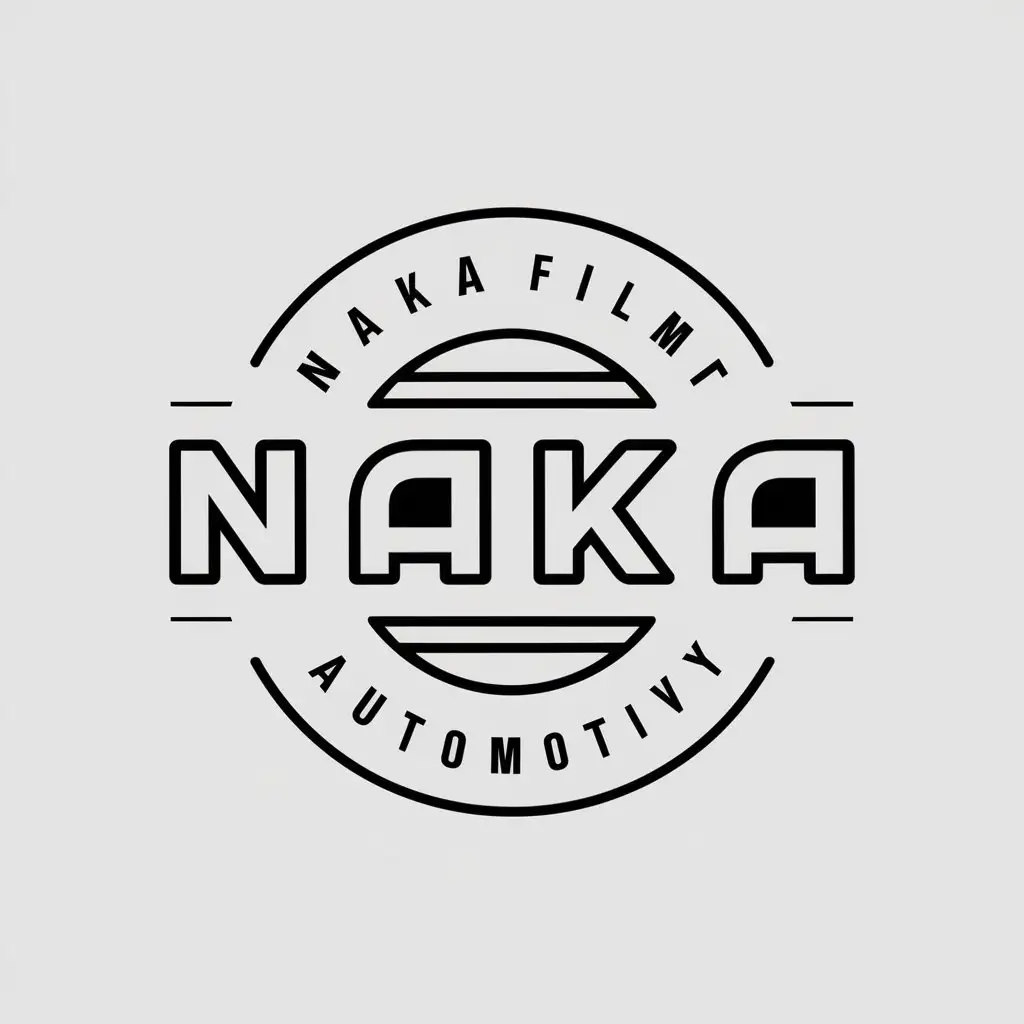 a vector logo design,with the text "Naka Film", main symbol:circle,Moderate,be used in Automotive industry,clear background