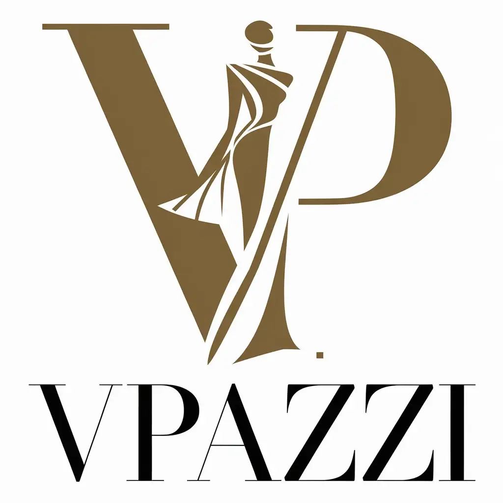 a vector logo design,with the text "VPazzi", main symbol:Moda,Moderate,clear background