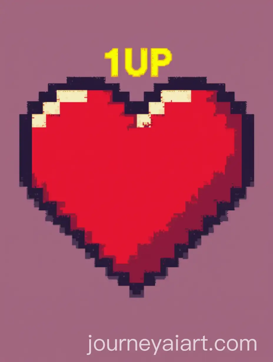 Pixelated-Heart-with-1UP-Symbol-in-Video-Game-Style