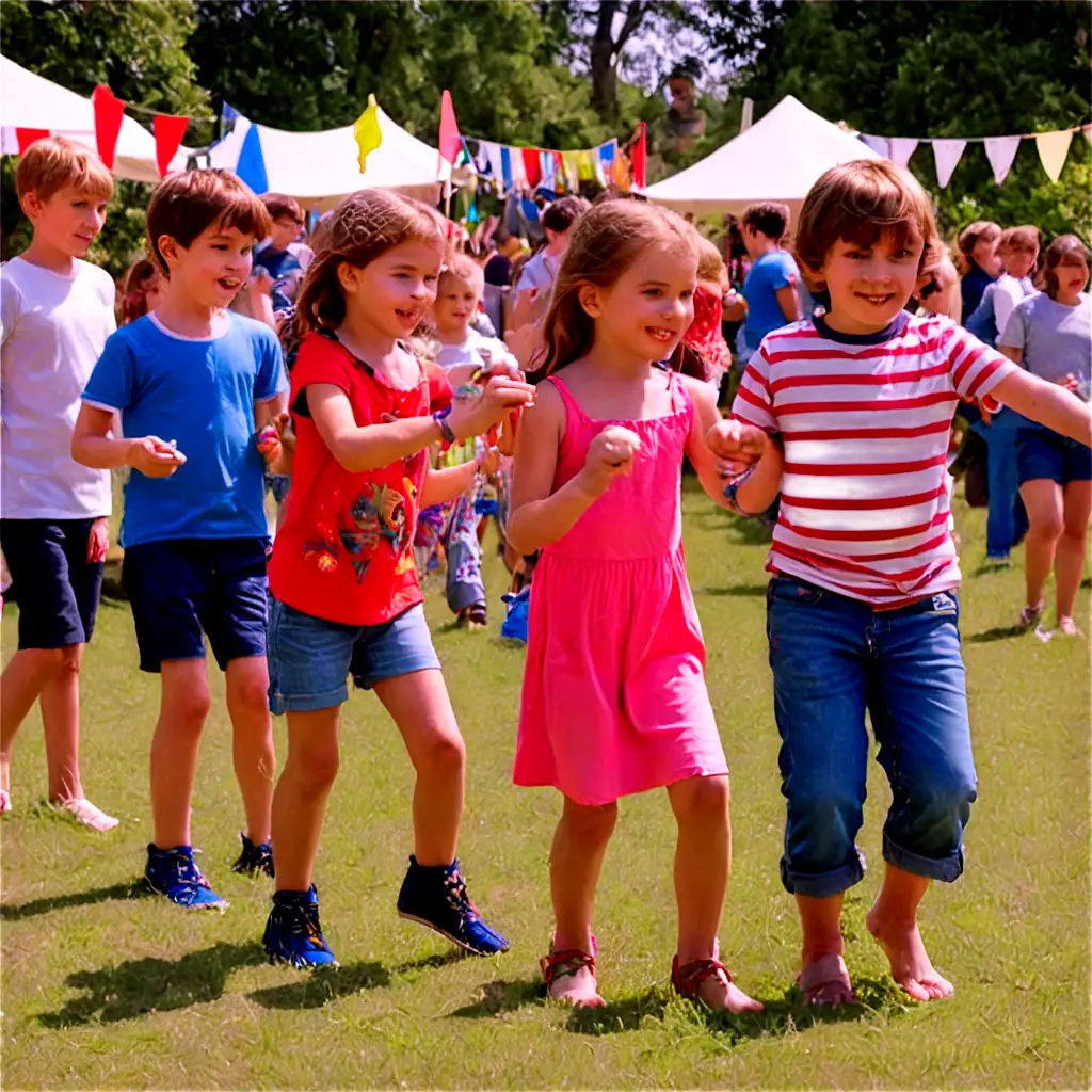 Children-Playing-and-Enjoying-a-Village-Fete-PNG-Image-for-HighQuality-Visuals