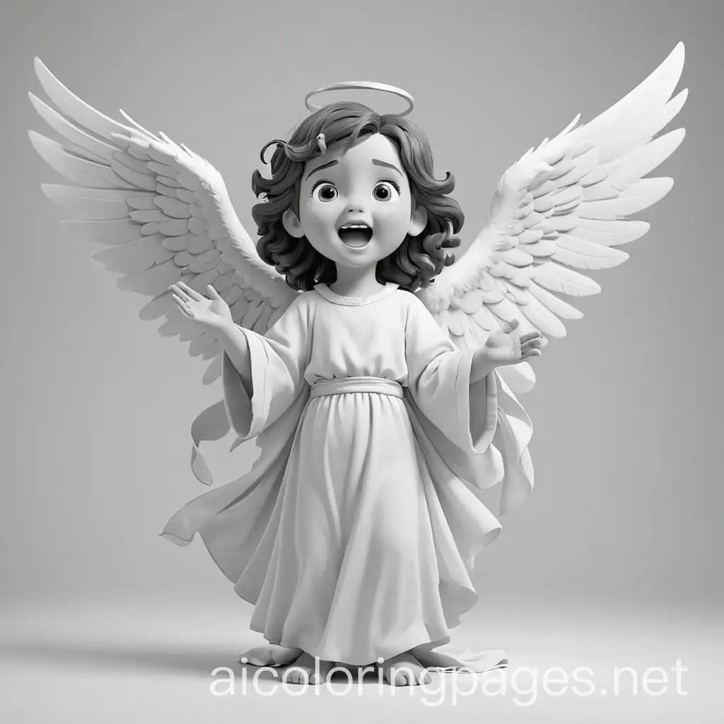 Biblical-Angel-Announcing-a-Message-in-a-Simple-Coloring-Page