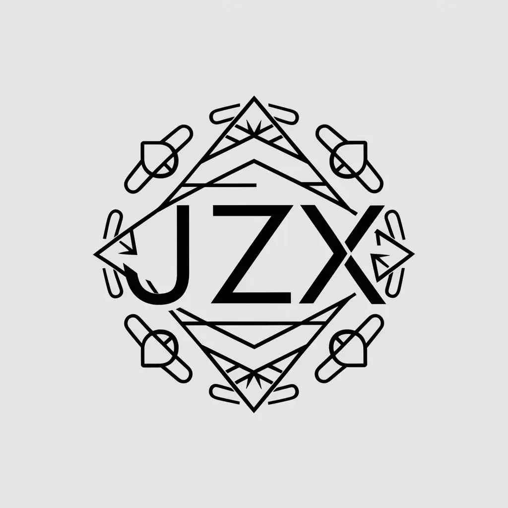 a vector logo design,with the text "JZX", main symbol:jewelry,Moderate,be used in Internet industry,clear background