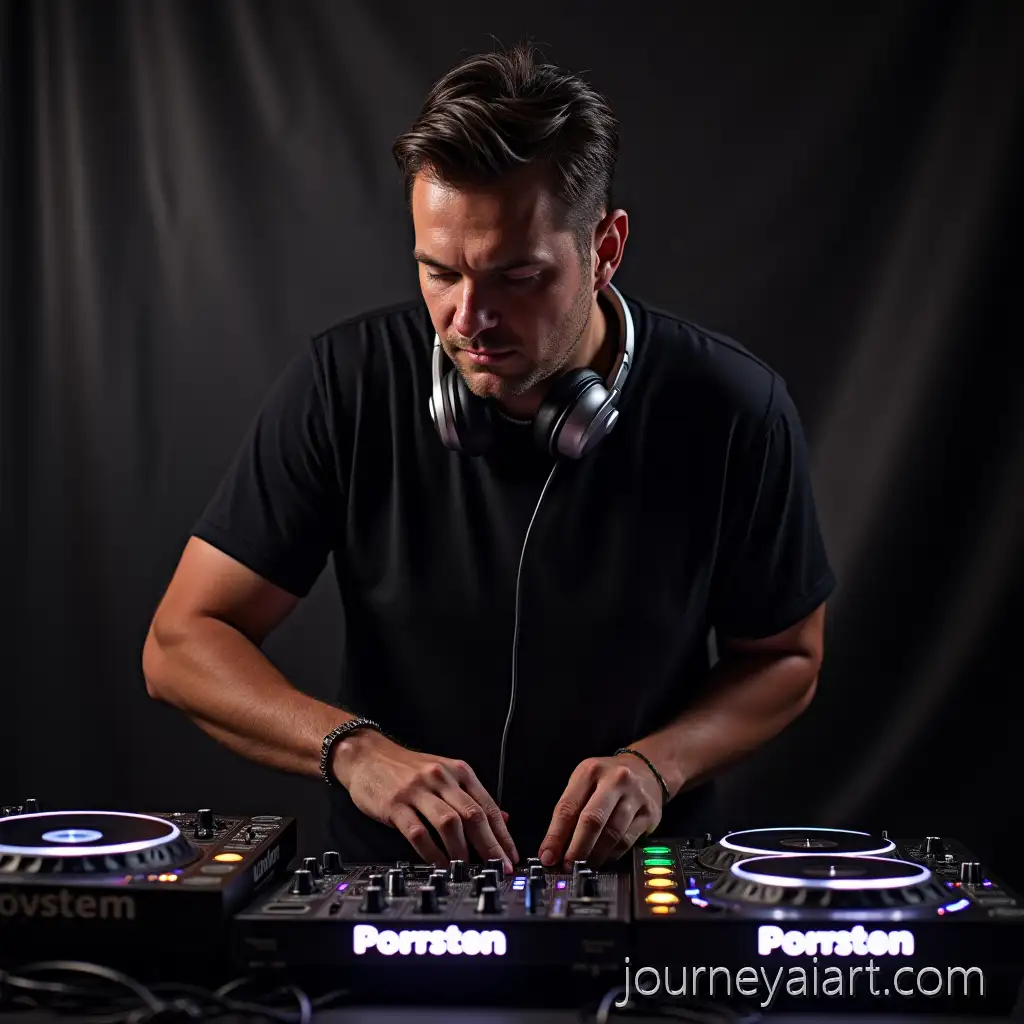 DJ-Moving-Behind-Turntables-at-a-Party