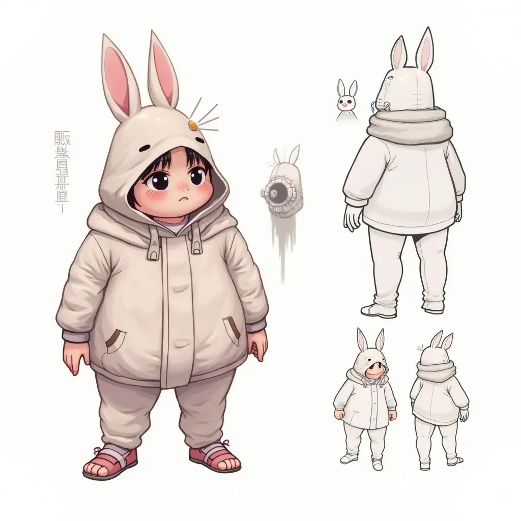 Plump-Young-Girl-in-Hare-Mask-Costume-Concept-Design
