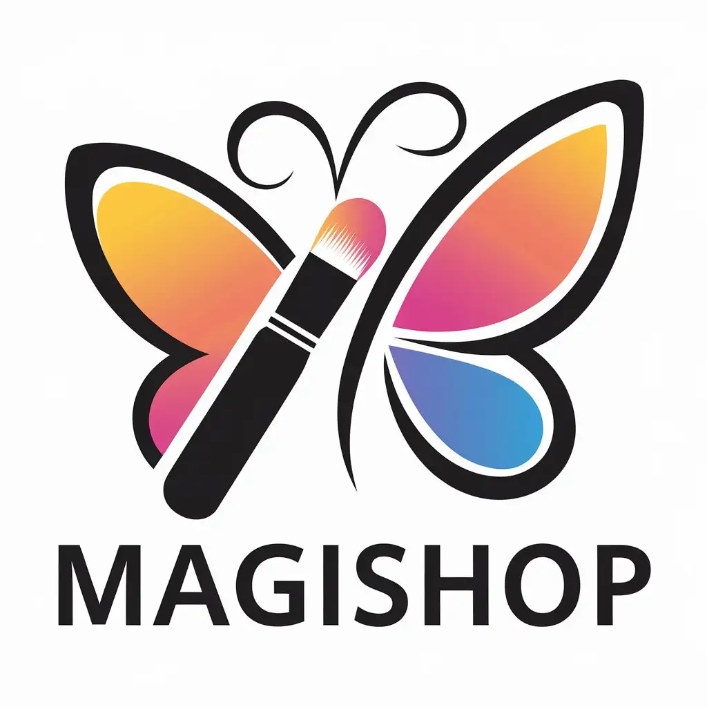 LOGO-Design-for-Magishop-Makeup-Butterfly-with-Tech-Industry-Appeal