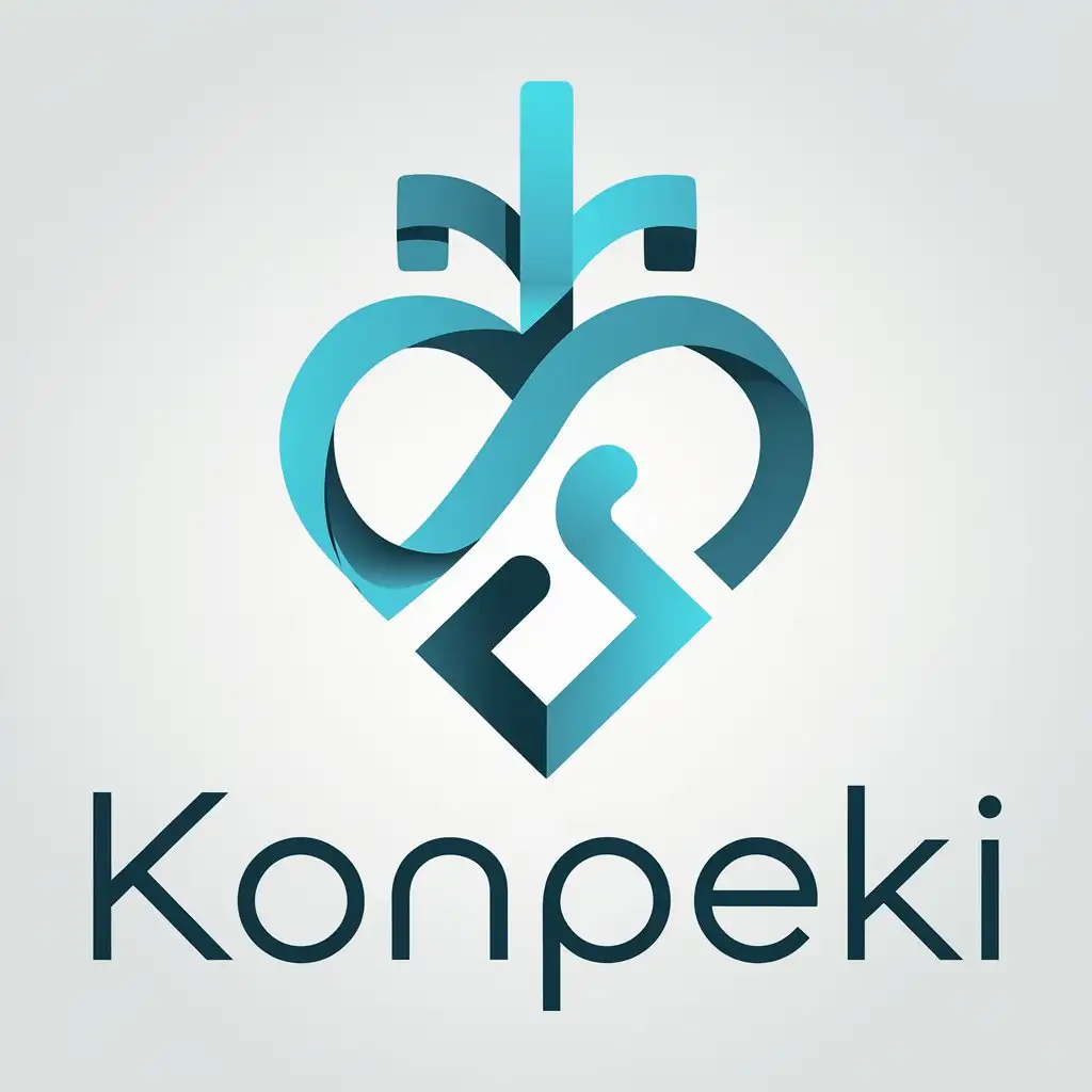 a vector logo design,with the text "Konpeki", main symbol:Azure color with chic design,Moderate,clear background