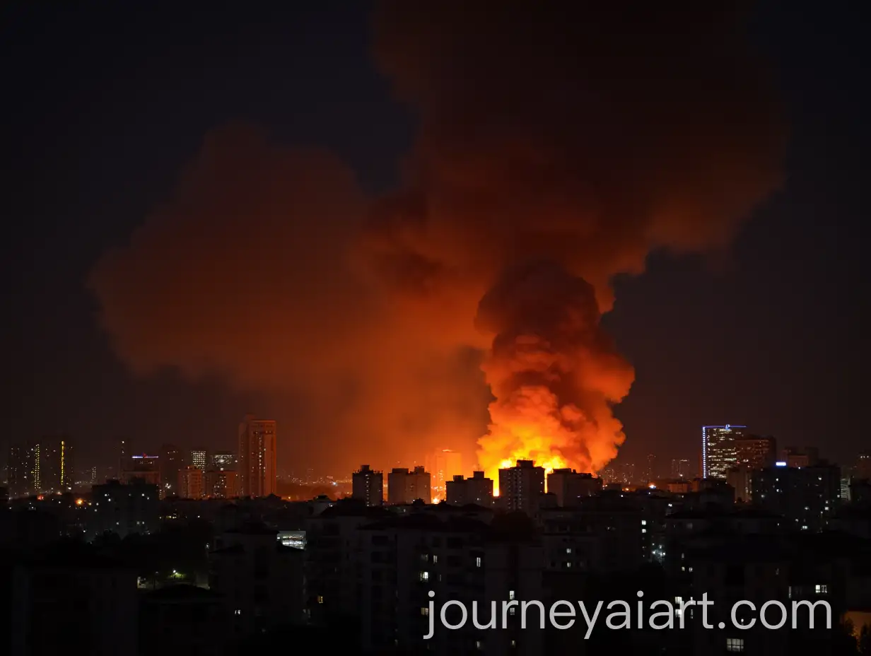 Night-Cityscape-in-Flames