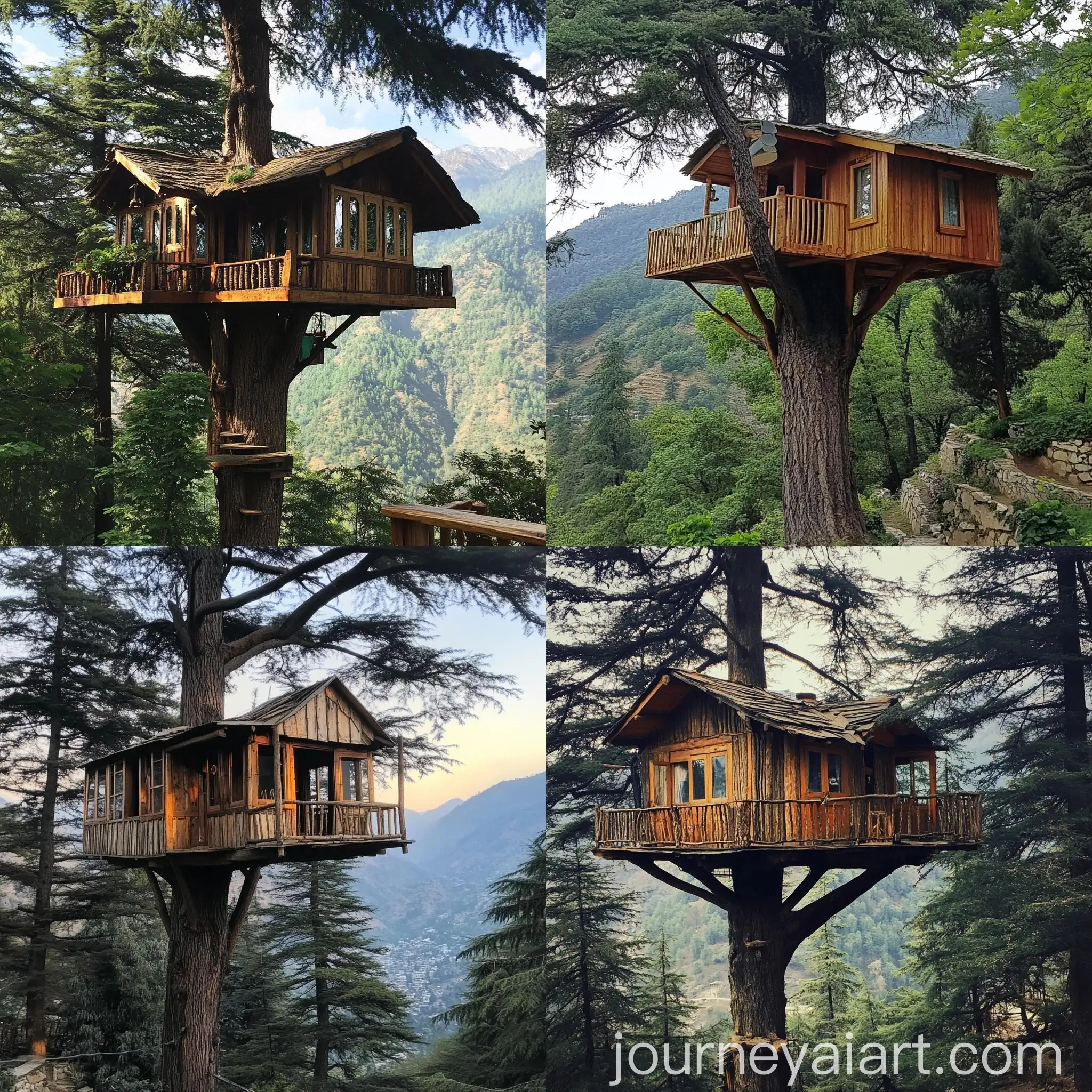 Deodar-Tree-House-in-Manali-Elevated-20-Feet-Above-Ground