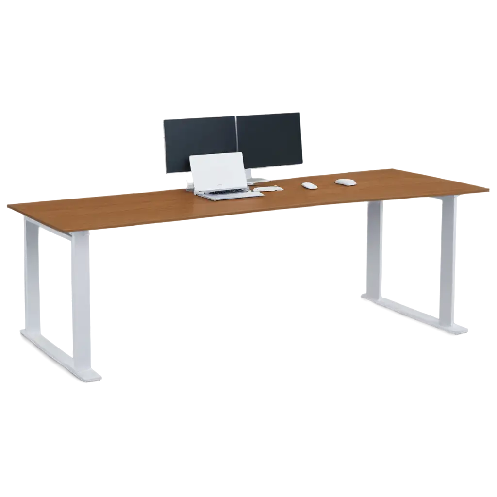 Individual wooden desk white legs