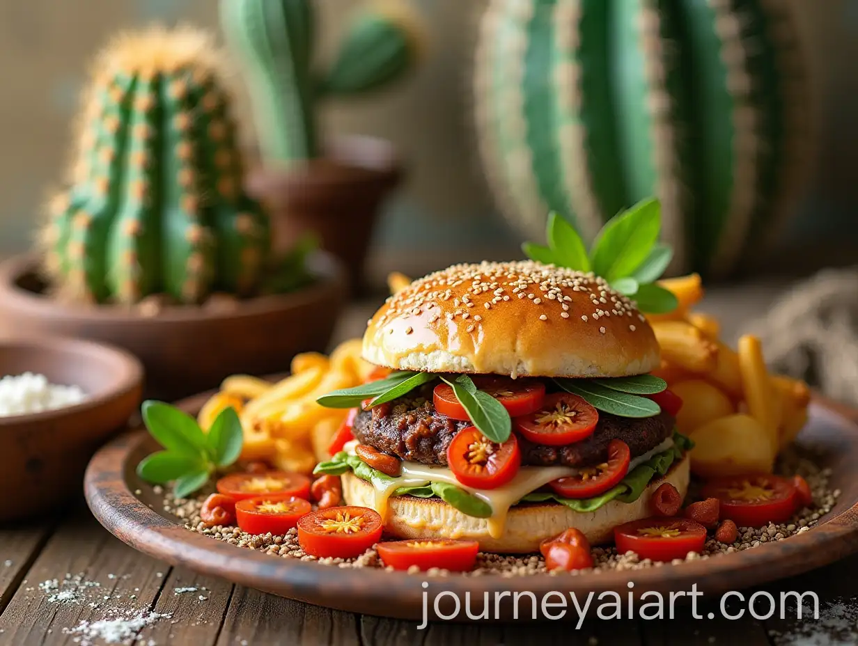 Mexican-Themed-Background-with-Cactus-and-Traditional-Food