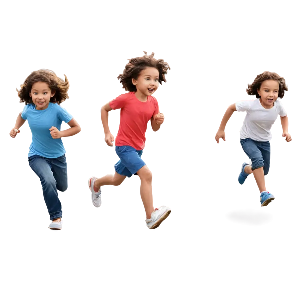 Cartoon-of-Children-Running-and-Crouching-PNG-Image-for-Creative-Use