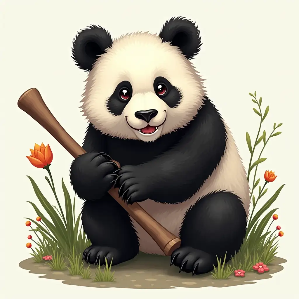 Cute-Panda-in-a-Natural-Forest-Setting