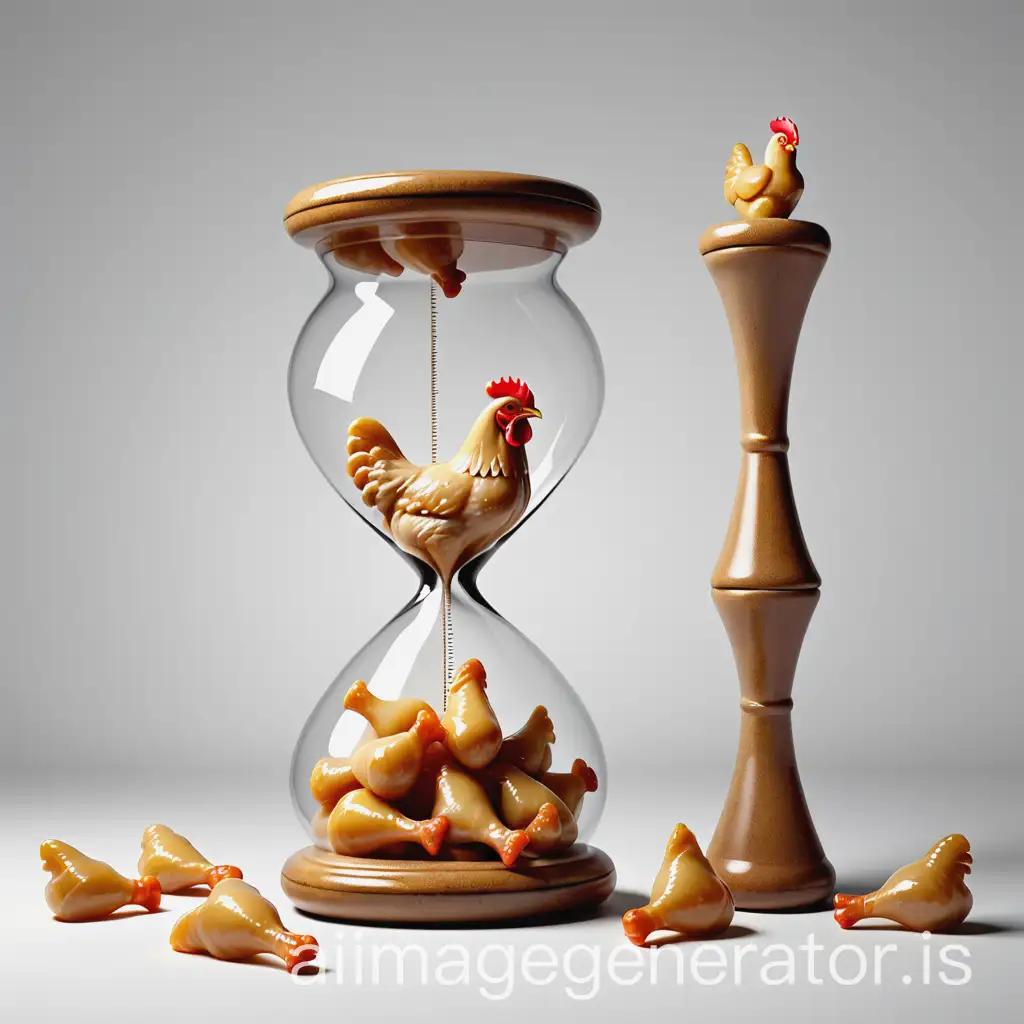 Hourglass-Shaped-Like-Chicken-Pieces-Unique-Artistic-Representation