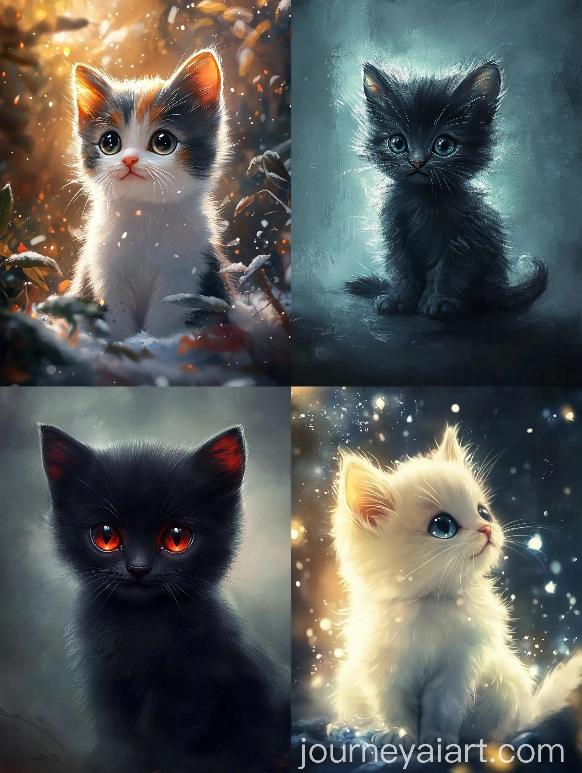 Playful-Kittens-Exploring-a-Colorful-Garden