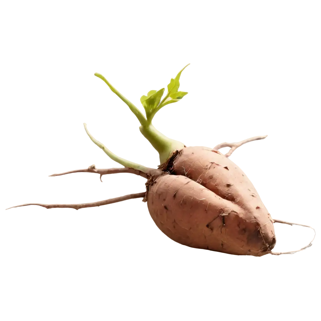 Sprouting-Sweet-Potato-PNG-Image-HighQuality-Transparent-Visual-for-Creative-Projects