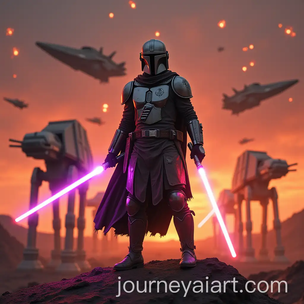 AI-Art-Prompt-ExpansionEpic-AlternateUniverse-Star-Wars-Battle-with-Anakin-Skywalker-in-Mandalorian-Armor