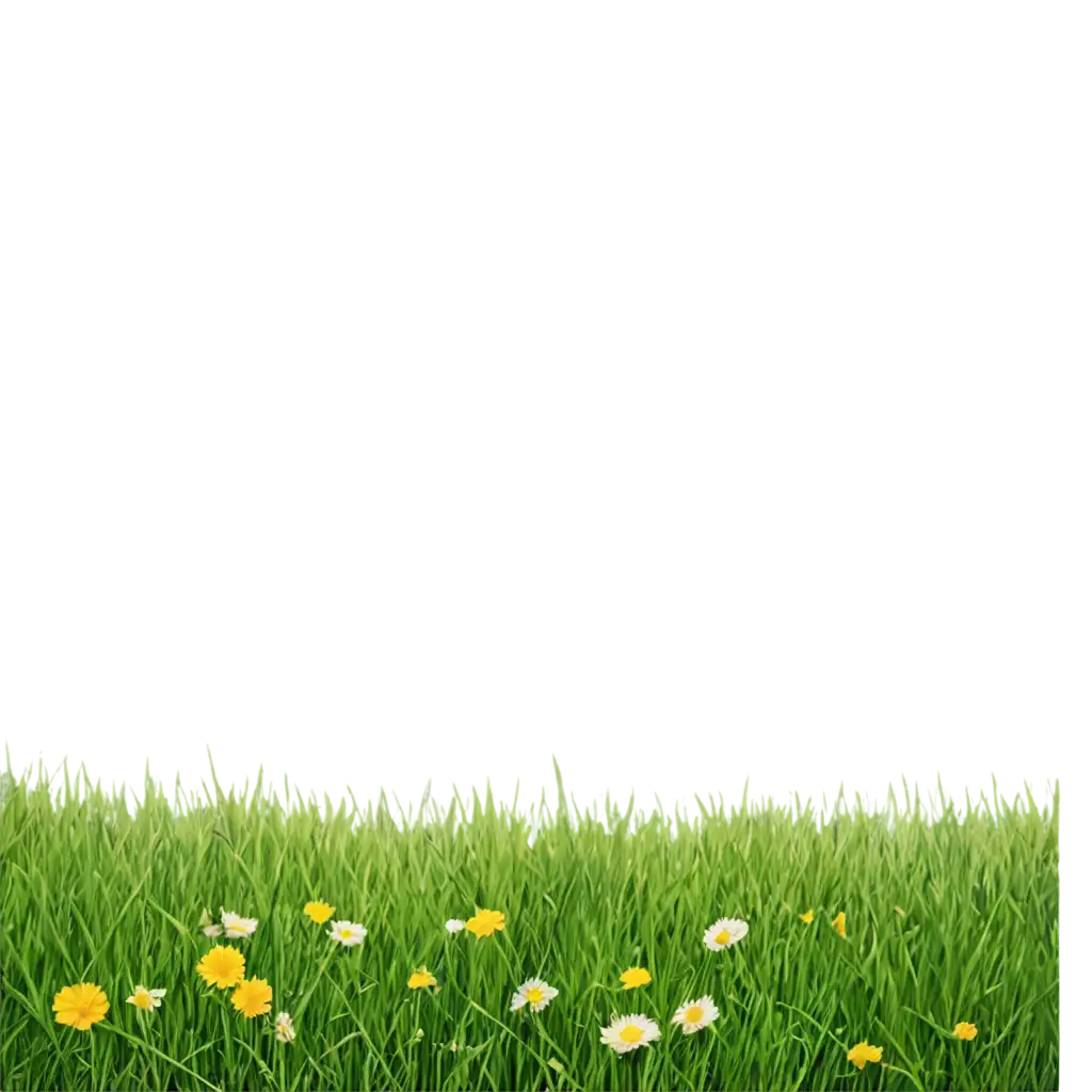 PNG-Image-of-Lush-Green-Grass-with-Vibrant-Flowers-in-a-Scenic-Landscape