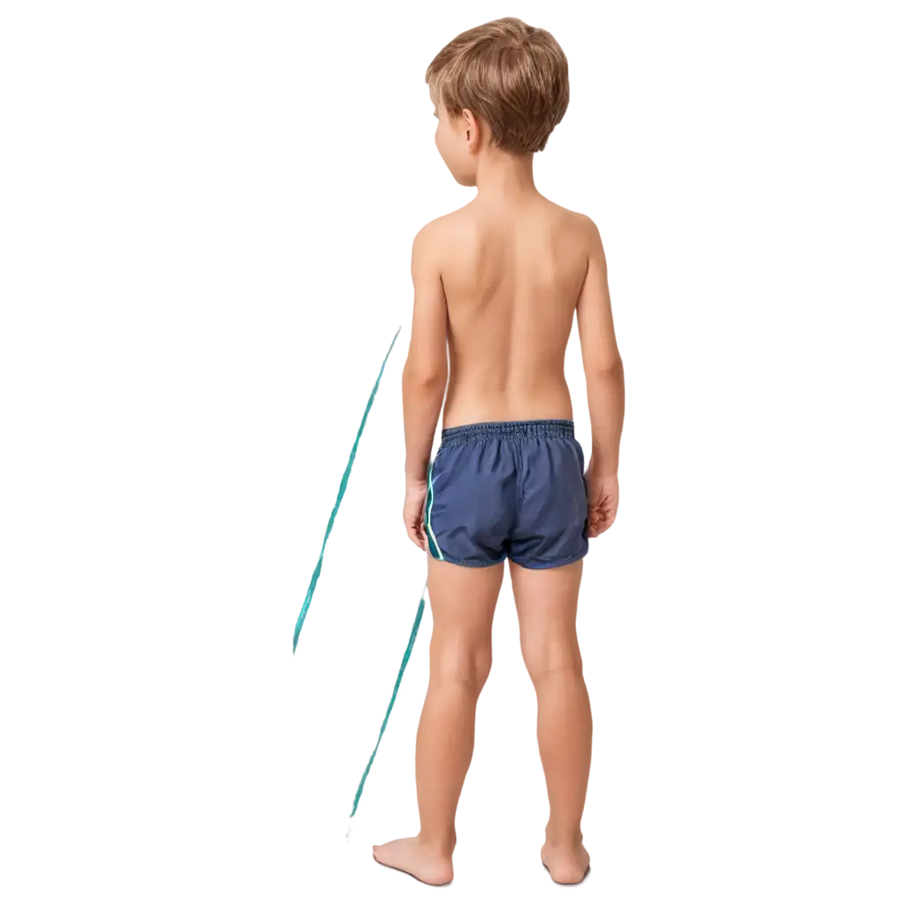 HighQuality-PNG-Image-Rear-View-of-Skinny-Little-Boy-in-Swimsuit-Isolated