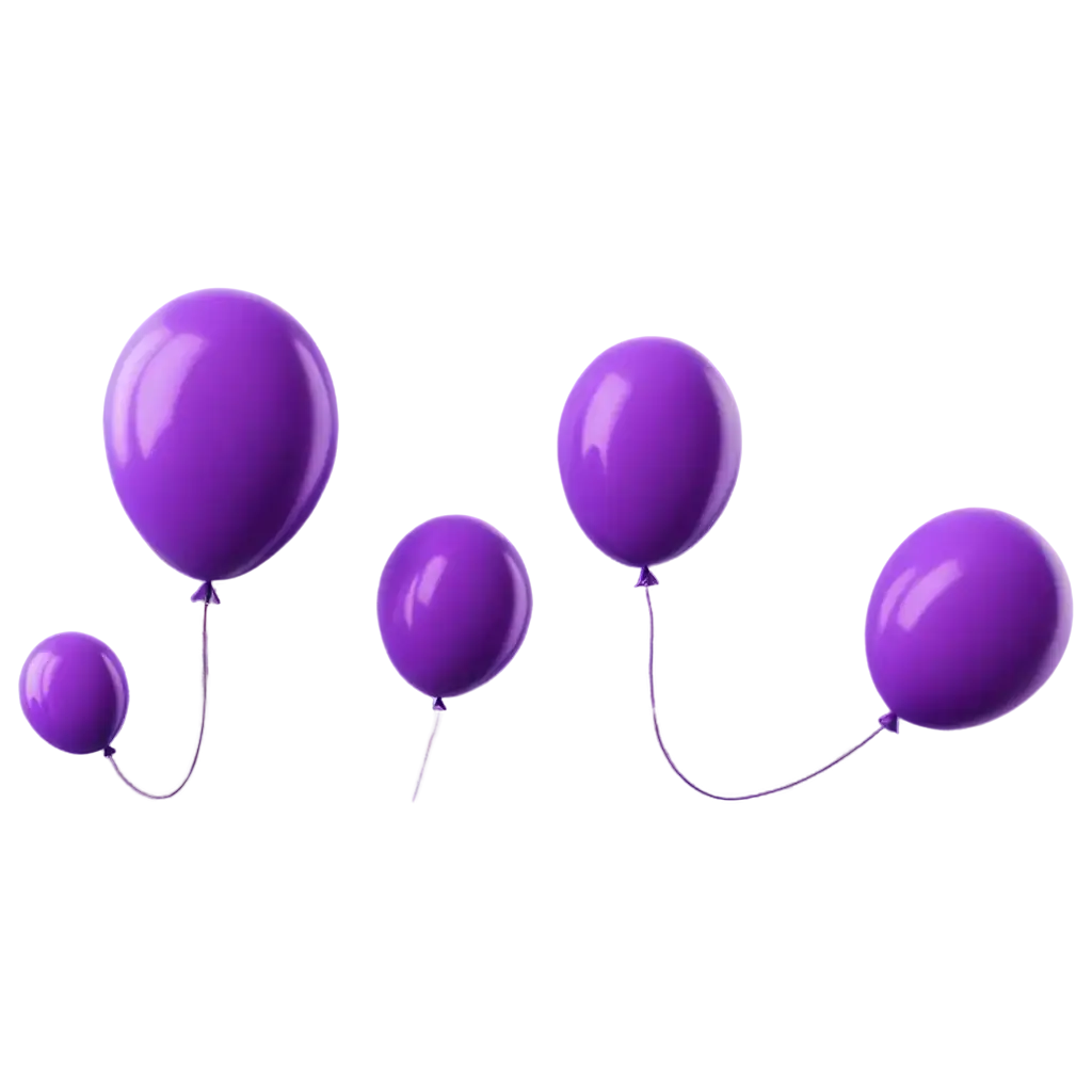 3D-Purple-Balloons-PNG-Image-Vibrant-and-Realistic-3D-Balloons-in-Purple-Color