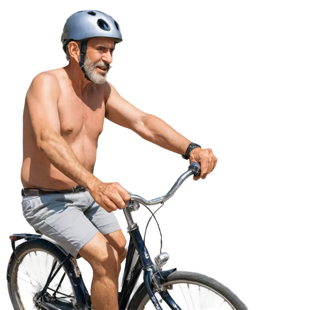 PNG-Image-Old-Man-Riding-Bicycle-in-Iconic-Spanish-Beach-Town