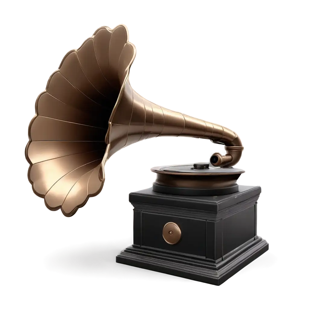 Highly-Detailed-3D-Gramophone-Icon-PNG-for-Crisp-Visuals-and-Versatility